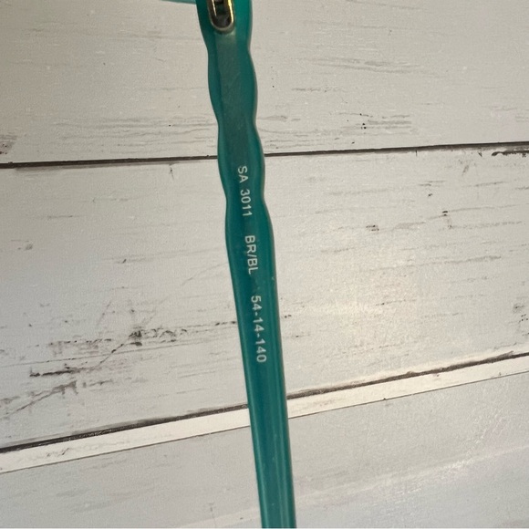 Cat Eye Tiffany Blue & Brown Frame Prescription Glasses - Picture 2 of 4